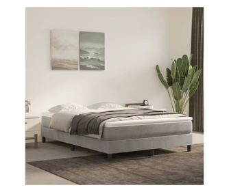 Στρώμα Κρεβατιού με Ελατήρια Light Grey 140x200x20 cm Βελούδο