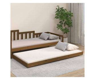 Krevetni okvir, medeno smeđa, 100x200 cm, masivno borovo drvo