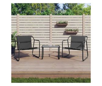 Kertbtor szett, prnkkal, antracit, 3 rszes, acl