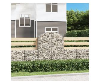 Coș gabion arcuit, 100x30x120/140 cm, fier galvanizat