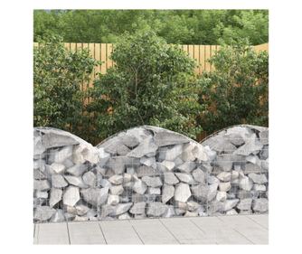 Coș gabion arcuit, 100x50x60/80 cm, fier galvanizat