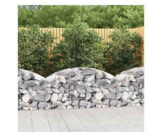 Coș gabion arcuit, 150x30x60/80 cm, fier galvanizat