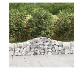 ves gabionkosarak, 14 db, 200x30x40/60 cm, horganyzott acl