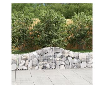 Coș gabion arcuit, 200x30x40/60 cm, fier galvanizat