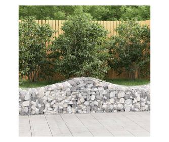 Coș gabion arcuit, 200x50x40/60 cm, fier galvanizat