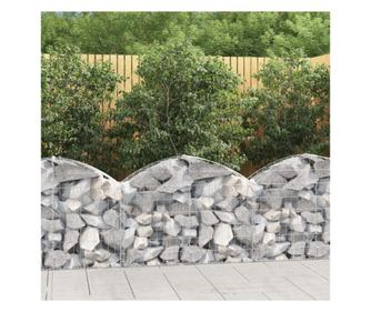 Coș gabion arcuit, 100x30x60/80 cm, fier galvanizat