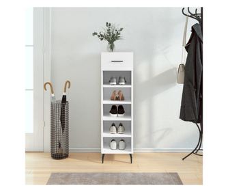 Pantofar, alb, 30x35x105 cm, lemn compozit