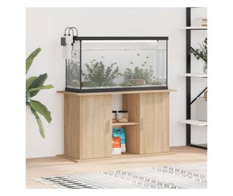 Подложка за аквариум, дъб сонома, 101x41x58 см, обработено дърво