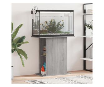 Поставка за аквариум, сив сонома, 36x75x72,5 см, обработено дърво