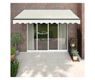 Zložljiva senčnica, krem, 3,5x2,5 m, tekstil in aluminij