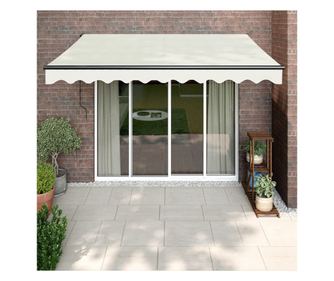 Zložljiva senčnica, krem, 3x2,5 m, tekstil in aluminij