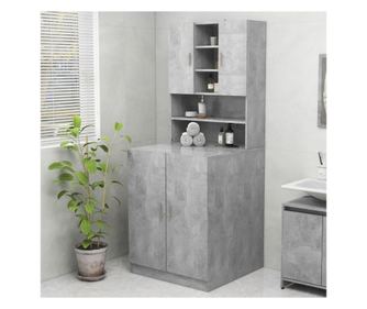 Ormar za perilicu, sivi beton, 70,5x25,5x90 cm