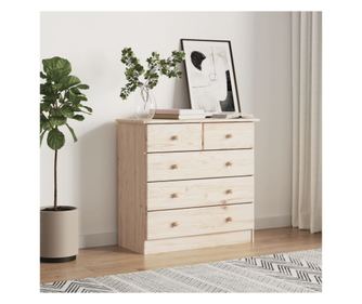 Komoda s ladicama ALTA, 77x35x73 cm, masivno borovo drvo