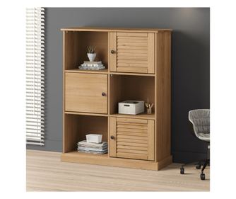 VIGO knyvespolc, 90x35x114,5 cm, tmr feny