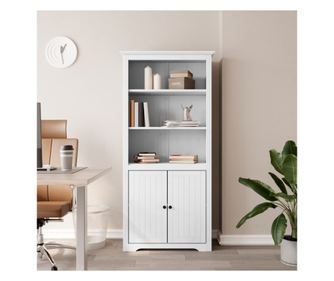 Bibliotecă "BODO", alb, 80x40x172 cm, lemn masiv de pin