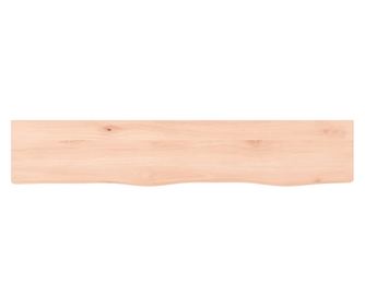 Falra szerelhet polc, 100x20x6 cm, kezeletlen tmr tlgyfa