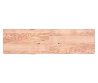 Vilgosbarna fali polc 220x60x6 cm kezelt tmr tlgyfa