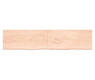 Falra szerelhet polc, 220x50x4 cm, kezeletlen tmr tlgyfa