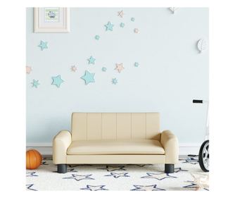 Dječja sofa, krem, 70x45x30 cm, tekstilni materijal