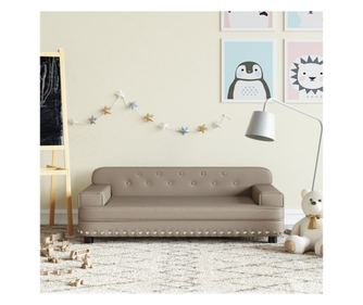 Dječja sofa, cappuccino, 90x53x30 cm, eko koža