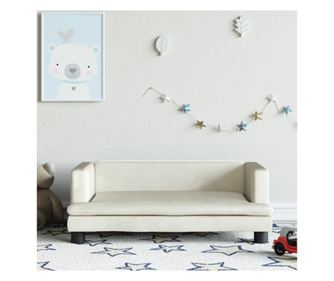 Dječja sofa, krem, 80x45x30 cm, baršun