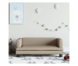 Dječja sofa, cappuccino, 80x45x30 cm, eko koža