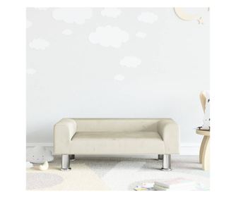 Dječja sofa, krem, 70x45x26,5 cm, baršun