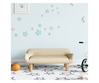 Dječja sofa, krem, 70x40x24 cm, tekstilni materijal