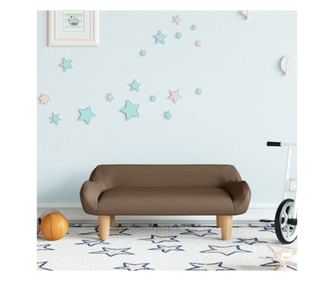 Dječja sofa, smeđa, 70x40x24 cm, tekstilni materijal