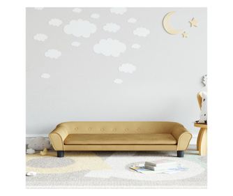 Dječja sofa, smeđa, 100x50x26 cm, baršun