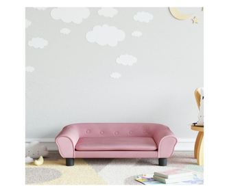 Dječja sofa, ružičasta, 70x45x26 cm, baršun