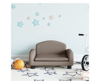 Otroška kavč, siva taupe, 50x40x30 cm, tekstilni material