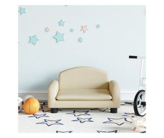 Dječja sofa, krem, 50x40x30 cm, tekstilni materijal