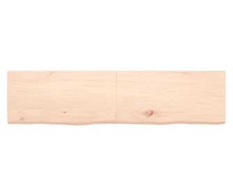 Falra szerelhet polc, 160x40x4 cm, kezeletlen tmr tlgyfa