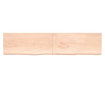 Falra szerelhet polc, 220x50x6 cm, kezeletlen tmr tlgyfa