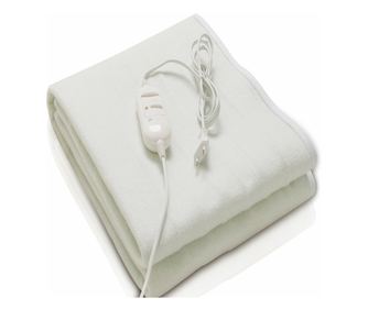 Pătură electrică Rosberg R58510AS, 60W, Single, 150x80cm, Protectie anticaldura, Poliester, Alb