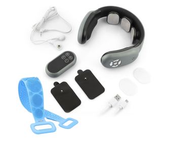 Aparat de Masaj Cervical BellFyd®, Reincarcabil, Cu 4 Moduri de Masaj si 15 Nivele de Intensitate, Functie de Incalzire, Control