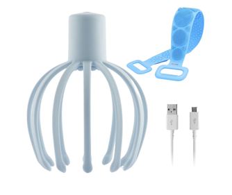 Aparat de Masaj pentru Cap BellFyd® Reincarcabil si Electric, cu Design Ergonomic, 3 Moduri, Albastru, Portabil, Usor, Vibrant 3