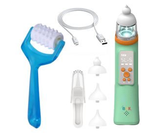 Aspirator Nazal Electric BBK® Pentru Bebelusi si Copii, Ultra Silentios cu 5 Trepte de Aspiratie si 3 Dimensiuni de Varfuri din