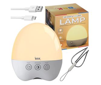 Lampa de Veghe Smart BBK®, pentru copii, cu Senzor de Miscare, 8 Culorii, Acumulator, 5 moduri de intensitare, Temporizare Oprir