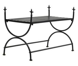 Vintage stlus fekete fm pad, 83x42x55 cm
