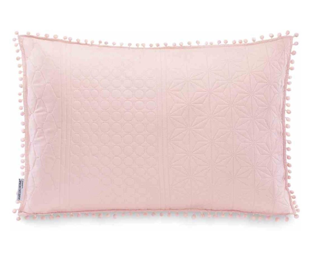 Meadore Embossed Decorative Pillow, 70 g/m2, 50 x 70 cm, Powder Pink