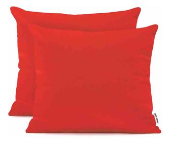 Set 2 huse pernute decorative din tricot, Amber, 135 g/m2, 40 x 145 cm, rosu