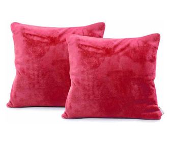 Set 2 huse pernute decorative cu motiv clasic, Little, 240 g/m2, 45 x 45 cm, rosu