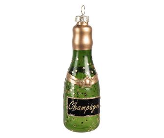 Set 12 ornament brad sticla 4x12 cm