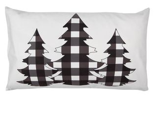Set 2 fete perna Brad textil alb negru 30x50 cm