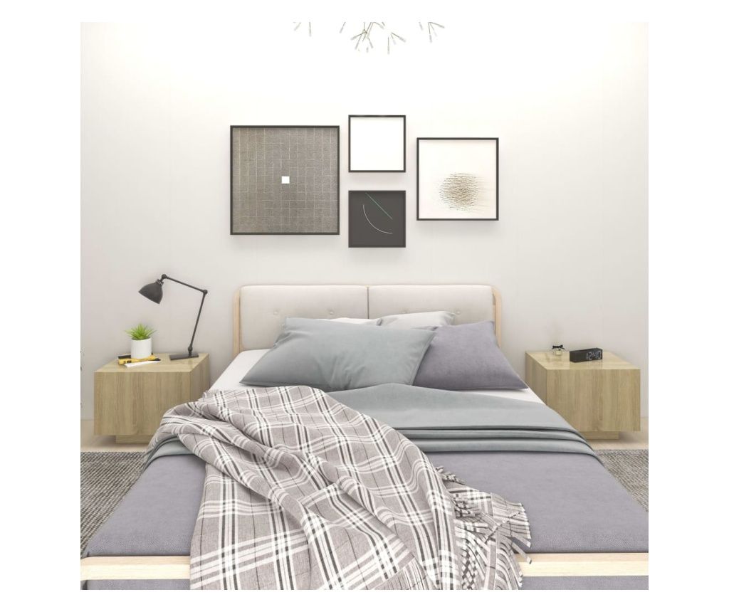 Noptieră, stejar Sonoma, 100x35x40 cm, PAL