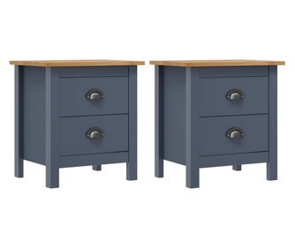 Hill Range jjeliszekrny, 2 db, szrke, 46x35x49,5 cm, fenyfa