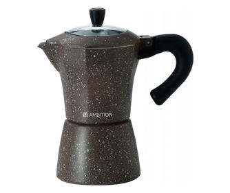 Espressor aragaz, 6 cesti, 300ml, aluminiu, maro, AMBITION Arras