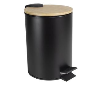 Cos de gunoi cu pedala 3L, otel, negru, JOTTA Scandic
